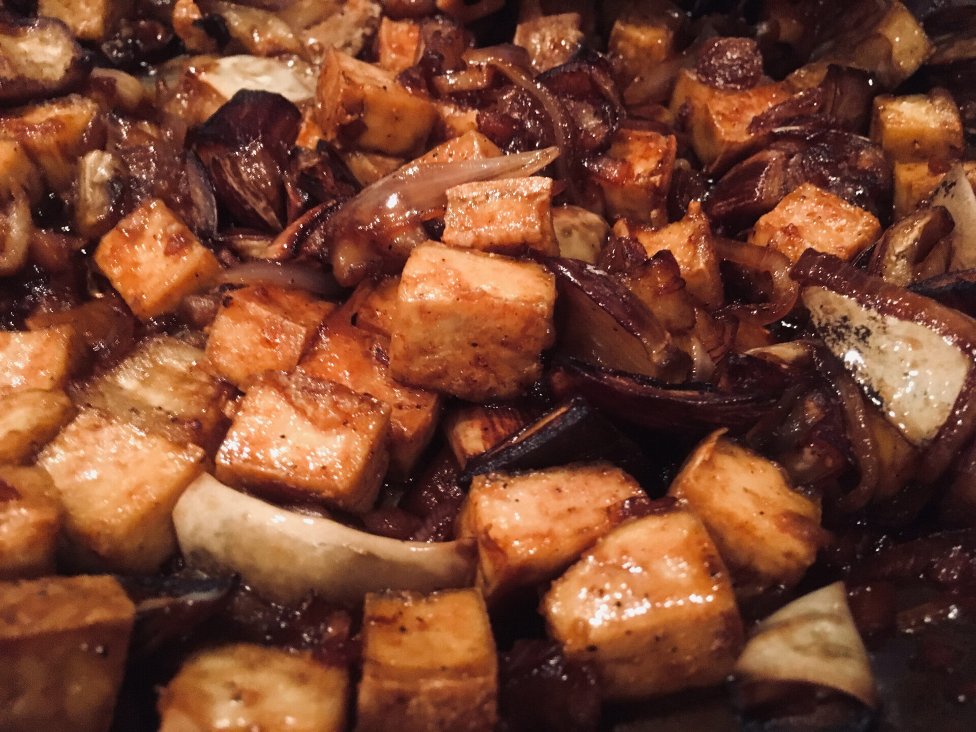 Black Pepper Tofu and Eggplant