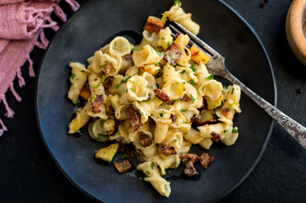 Pasta With Parsnips and Bacon