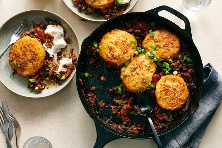 One Pot Chili and Biscuits