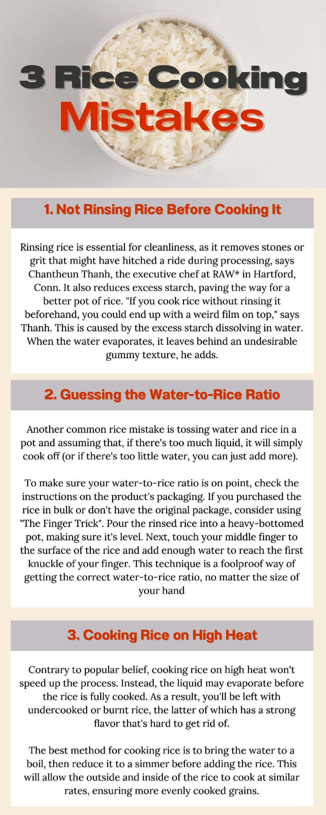 3 Rice Cooking Mistakes